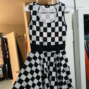 Black & White Racing Stripe Dress